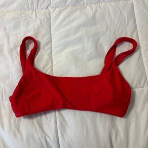 Aerie Red Women's Scoop Bikini Top